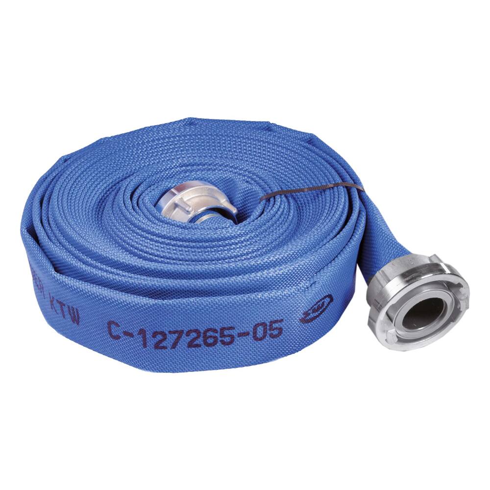 DRINKWATERSLANG MET KOPPELING, PLAT OPROLBAAR 20M 2"X66