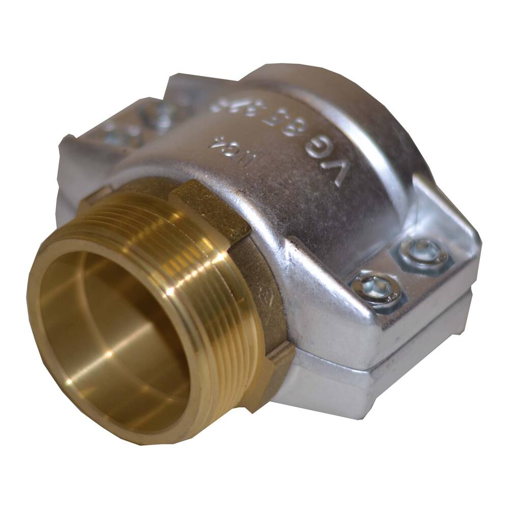 KLEMSCHAALKOPPELING + SLANGPILAAR, VC38, 1.1/2" BUITENDRAAD, X 1.1/2"