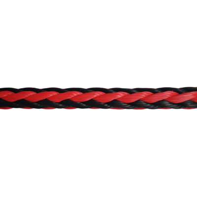 HOENDEROPE HMPE ROOD/ZWART, ROLLEN 1000 METER