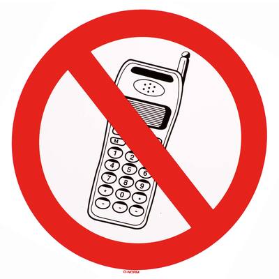 STICKER, TELEFONEREN VERBODEN