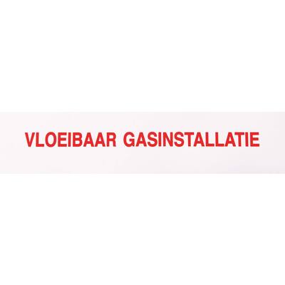 STICKER, VLOEIBAAR GASINSTALLATIE