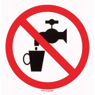 STICKER, GEEN DRINKWATER