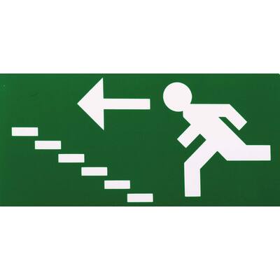 STICKER, VLUCHTWEG TRAP OP LINKS
