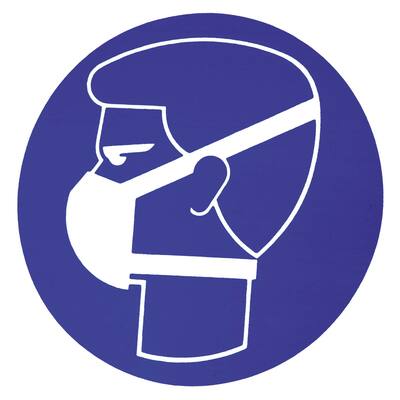 STICKER, MOND/NEUSMASKER VERPLICHT