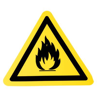 STICKER, GEVAAR BRANDGEVAARLIJKE STOFFEN