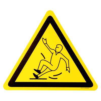 STICKER, GEVAAR UITGLIJDEN