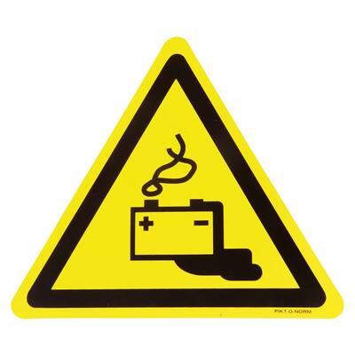 STICKER, GEVAAR ACCUDAMPEN