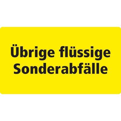 STICKER, ÜBERIGE FLÜSSIGE SONDERABFÄLLE