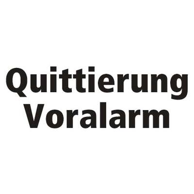 STICKER, QUITTIERUNG VORALARM
