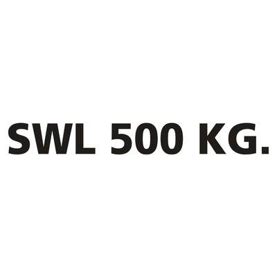 STICKER, SWL 500 KG.
