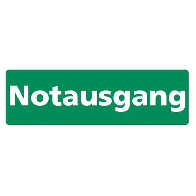 STICKER, NOTAUSGANG