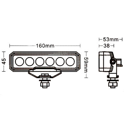 LED DEKLICHT MANTAGUA BREHAT - 1500LM 12-36V (IP67) (LICHTBUNDEL 40 GRADEN)