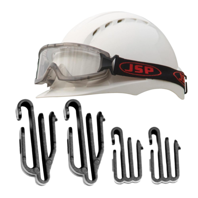 VEILIGHEIDSHELM, CLIPSET VOOR STOFBRIL