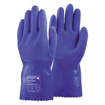 HANDSCHOEN PSP 40-400 CHEMICAL PVC BLUE